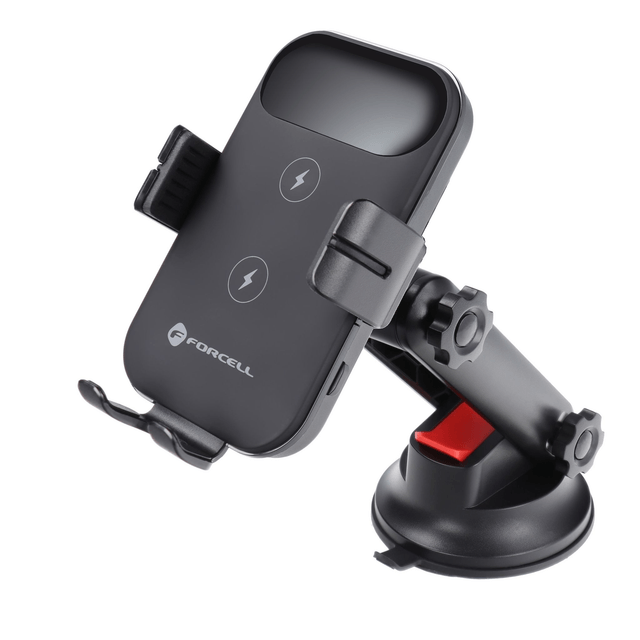 Support voiture téléphone FORCELL pour tableau de bord / pare-brise avec charge par induction 15W HS4